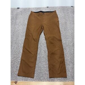 Prana Hiking Pants Mens Size 34x32 ACT. 34x29 Brown Slim Fit Performance Stretch